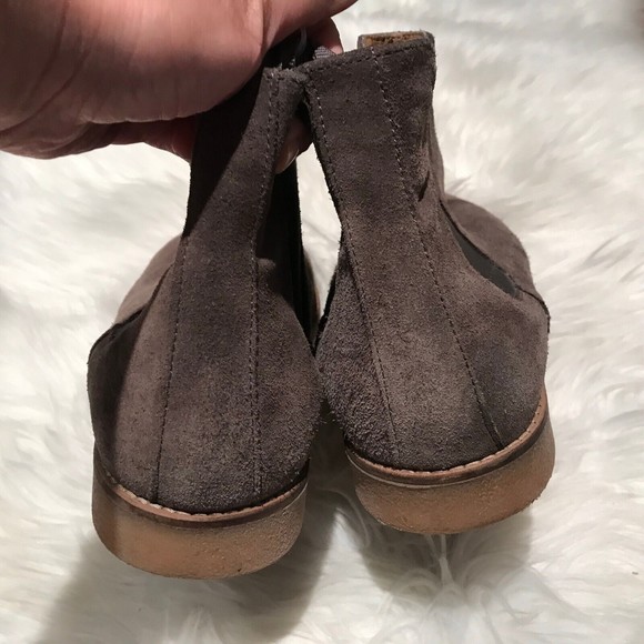 Zara Man Brown Suede Leather Pull On Moto Chelsea Ankle Boots Men\'s 44 / 10.5 main image 8